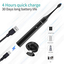 Load image into Gallery viewer, Electric Toothbrush, Rechargeable Power Sonic Toothbrush with 40000VPM, 5 Optional Modes, Smart Timers&amp;2 DuPont Brush Heads, Electronic Toothbrush for Adults with Travel Case, IPX7 Waterproof
