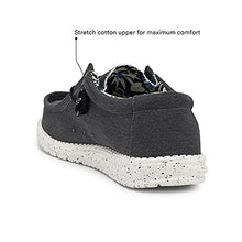 Load image into Gallery viewer, Hey Dude Men's Wally Stretch Black Size 13 | Men’s Shoes | Men's Lace Up Loafers | Comfortable &amp; Light-Weight
