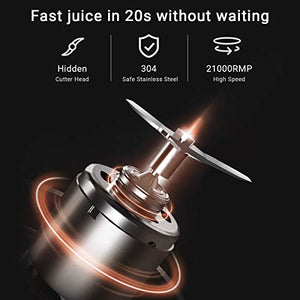 ZOYOLIFE Portable Blender Mini Personal Blender 13.5oz/400ml Magnetic Charging Plug Power Display Juicer Smoothie Blender Smoothie Maker Small Juicer Cup Mixer for Home Outdoor Travel Office