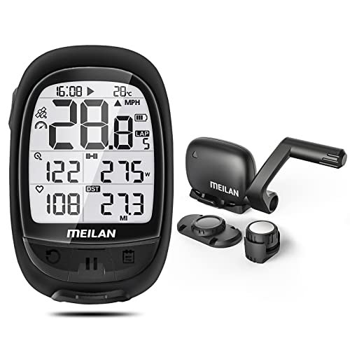 MEILAN Oval GPS Bike Computer and MEILAN C3 Bluetooth Speed and Cadence Sensor