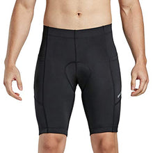Load image into Gallery viewer, BALEAF Men's Padded Cycling Shorts Bicycle Bike Riding Tights Road Biking Pants Pockets UPF 50+ Black Size M
