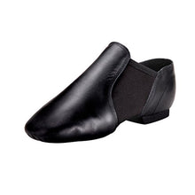 Load image into Gallery viewer, Linodes Leather Jazz Shoe Slip On for Girls and Boys (Toddler/Little Kid/Big Kid) Black 12M Little Kid
