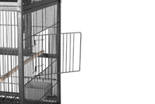 Load image into Gallery viewer, Prevue Pet Products F070 Hampton Deluxe Divided Breeder Cage with Stand,Black Hammertone,1/2"
