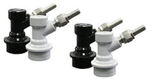Load image into Gallery viewer, PERA 2 Pair Ball Lock MFL Beer Keg Disconnect Set with Swivel Nuts (2) 5/16 Gas, 1/4 Liquid Barbed
