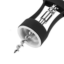 Load image into Gallery viewer, Wine Opener, Zinc Alloy Premium Wing Corkscrew Wine Bottle Opener with Multifunctional Bottles Opener, Upgrade - Black
