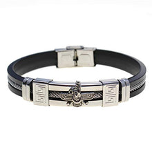 Load image into Gallery viewer, Mens Silver Farvahar Faravahar Bracelet Persian Gif Persia Art
