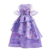 Load image into Gallery viewer, ToBunm Isabela Costume for Girls Encant Dress Outfit Cosplay Princess Tutu Dress Up for Halloween (Size 140 (7-8Years))
