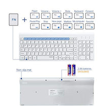Load image into Gallery viewer, Wireless Keyboard and Mouse Combo, TopMate 2.4G Ultra Slim Compact Full Size Quiet Scissor Switch Keyboard and Mice Set for Windows, Mac OS, Laptop, PC - (White)
