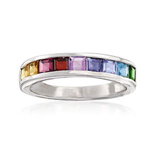 Load image into Gallery viewer, Ross-Simons 0.90 ct. t.w. Multi-Gemstone Ring in Sterling Silver. Size 8
