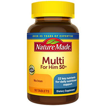 Load image into Gallery viewer, Nature Made Men&#39;s Multivitamin 50+ Tablets with Vitamin D, 90 Count
