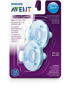 Philips AVENT Soothie Pacifier, 3+ Months, Blue, 4 Pack, SCF192/46