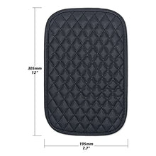 Load image into Gallery viewer, Hadwoer Center Console Pad, Black Universal Waterproof PU Leather Car Armrest Seat Box Cover Protector for Most Vehicle, SUV, Truck, Car
