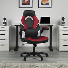 Load image into Gallery viewer, OFM ESS Collection Racing Style Bonded Leather Gaming Chair, in Red/White (ESS-3085-RED-WHT)
