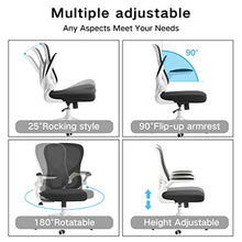 Load image into Gallery viewer, Hbada Office Chair, Ergonomic Desk Chair, Computer Mesh Chair with Lumbar Support and Flip-up Arms,White
