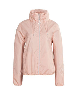 Women's Ultra Lightweight Quick Dry Water Resistant Casual Drawstring Hideaway Hooded Windbreaker Jacket