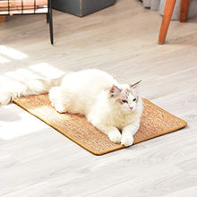 Load image into Gallery viewer, FUKUMARU Cat Scratcher Mat, 23.6 X 15.7 Inch Natural Sisal Cat Scratch Mats, Horizontal Cat Floor Scratching Pad Rug, Protect Carpets and Sofas

