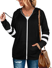 Load image into Gallery viewer, Zip Up Hoodie Women Lightweight Sweatshirs with Pockets
