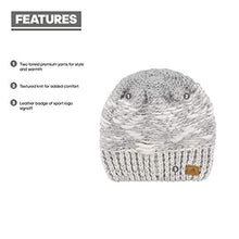 Load image into Gallery viewer, adidas Women's Whittier 2 Beanie, White - Clear Onix Twist/Clear Onix, One Size
