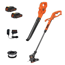 Load image into Gallery viewer, BLACK+DECKER 20V MAX* POWERCONNECT 10 in. 2in1 Cordless String Trimmer/Edger + Sweeper Combo Kit (LCC222)
