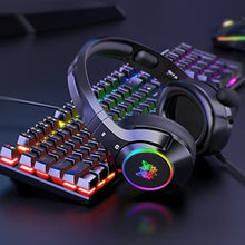 Load image into Gallery viewer, Gaming Headset PC Headphones Over-Ear with Microphone 3.5mm Audio Jack RGB LED Lights for PS4 PS5 Xbox One Computer, Applicable Various Head Types (Adapter Not Included)
