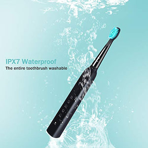 Initio Sonic Electric Toothbrush, 5 Modes with Smart Timer, 8 Brush Heads & Travel Case Included, Rechargeable Toothbrush for Adults, Gum Care Whitening Toothbrush