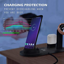 Load image into Gallery viewer, Wireless Charger, Botee 6 in 1 Wireless Charging Dock for iPhone X/Xs/7ps/7/6s/8/8Plus/i-Watch/AirPods, Qi Fast Wireless Charging Stand Compatible for iPhone Samsung [2019 Upgrade] (Black)
