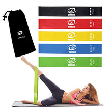 Load image into Gallery viewer, VIMILOLO Resistance Loop Exercise Bands with Instruction Guide, Home Fitness, Natural Latex Workout Bands for Legs and Butt Yoga and More 5 Set
