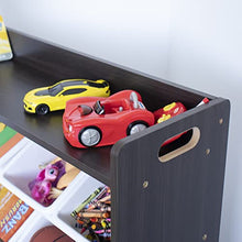 Load image into Gallery viewer, Humble Crew Toy Organizer with Shelf and 9 Storage Bins, Espresso/White
