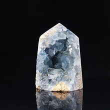 Load image into Gallery viewer, FENRIZ Natural Raw Blue Celestite Specimen Irregular Blue Celestite Crystal Cluter Point Crystal Cluster Geode Gemstone for Home Decoration, Collection, Gift,300g Home Goods (Size : 300g)
