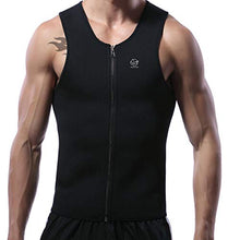 Load image into Gallery viewer, TaxyFan Weightloss Hot Neoprene Corset Men Waist Trainer Vest and Zipper Sauna Tank top Workout Body Shaper Workout Shirt fit
