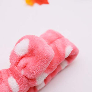 Bow Hair Band, Soft Carol Fleece Hairlace Headband Turban Bowknot Bow Makeup Shower Headbands Headwraps for Washing Face Shower Spa Mask, Multiple Styles, 8PCS