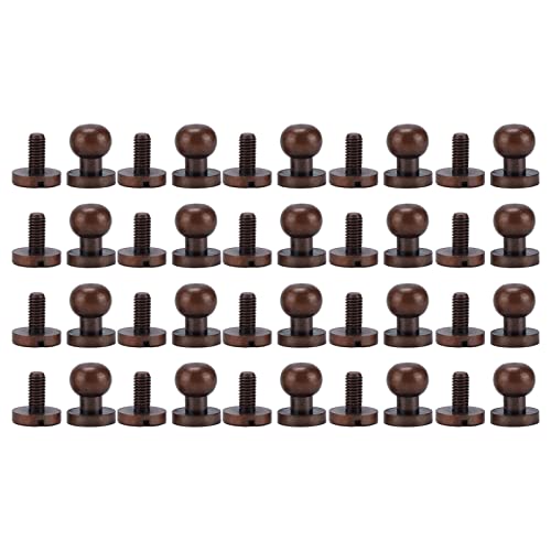 Load image into Gallery viewer, 20Pcs Round Head Rivets, Luggage Hardware Accessories Portable Good Toughness Round Head Stud Screws Nails for DIY Leather Crafts/Shoes/Bag//Clothe(8X7mm)