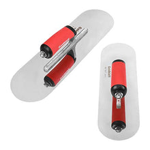 Load image into Gallery viewer, Goldblatt 2 Pieces Pool Trowel Stainless Steel with Soft Grip Handle, Includes 16'' x 4-1/2'' &amp; 14'' x 4'' Finishing Trowels Set, Lightweight Alloy Mounting, Round End
