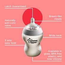 Load image into Gallery viewer, Tommee Tippee Closer to Nature Baby Bottle, Anti-Colic, Breast-like Nipple, BPA-Free - Extra Slow Flow, 5 Ounce (4 Count), Translucent (522568)
