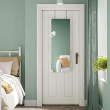 Load image into Gallery viewer, SONGMICS Jewelry Cabinet Armoire, Lockable Wall-Mounted Storage Organizer Unit with 2 Plastic Cosmetic Storage Trays, Full-Length Frameless Mirror, for Necklace Earring, White UJJC001W01
