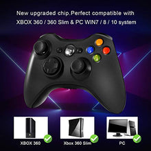 Load image into Gallery viewer, Wireless Controller for Xbox 360, Astarry 2.4GHZ Game Controller Gamepad Joystick for Xbox &amp; Slim 360 PC Windows 7, 8, 10 (Black)
