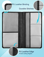 Load image into Gallery viewer, Car Registration and Insurance Card Holder，Tildosac Premium PU Leather Vehicle Glove Box Paperwork Wallet Case Document Organizer for Driver's License Key Information Cards With Magnetic Closure Black
