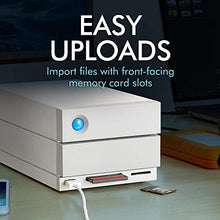 Load image into Gallery viewer, LaCie 2big Dock RAID 8TB External RAID Hard Drive HDD with SD Card CF Card Slots, for Mac and PC Desktop Data Redundancy Thunderbolt 3 USB-C USB 3.0, 1 Month Adobe CC, Data Recovery (STGB8000400)
