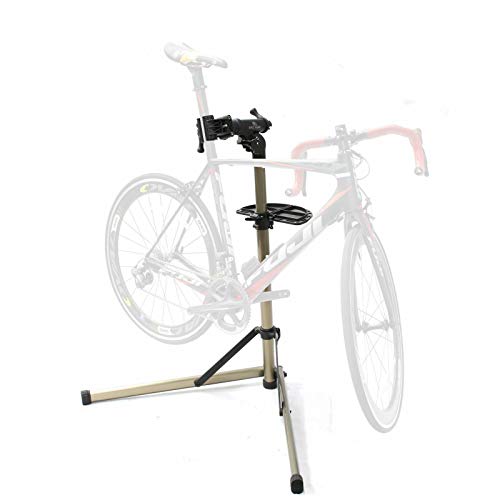 Bikehand Bike Repair Stand (Max 55 lbs) - Home Portable Bicycle Mechanics Workstand - for Mountain Bikes and Road Bikes Maintenance