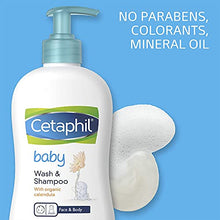 Load image into Gallery viewer, Cetaphil Baby Wash &amp; Shampoo with Organic Calendula |Tear Free | Paraben, Colorant and Mineral Oil Free | 13.5 Fl. Oz (Packaging May Vary)
