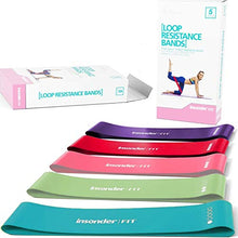 Load image into Gallery viewer, Insonder Resistance Bands Set - Latex Exercise Loop Bands for Workout and Stretching for Legs Butt Glutes Yoga Crossfit Fitness Physical Therapy Mini Home Equipment Training for Women Men

