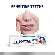 Load image into Gallery viewer, Sensodyne Sensitivity &amp; Gum Sensitive Toothpaste for Gingivitis &amp; Treatment, Clean &amp; Fresh, 3.4 Oz, Pack of 4
