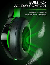 Load image into Gallery viewer, ZIUMIER Z66 Gaming Headset for PS4, PS5, Xbox One, PC, Wired Over Ear Headphone with Noise Isolation Microphone, LED RGB Light,Surround Sound for Laptop Computer, Green
