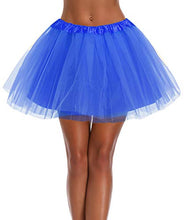 Load image into Gallery viewer, Women's, Teen, Adult Classic Elastic 3, 4, 5 Layered Tulle Tutu Skirt (One Size, 4Layer-Navy)

