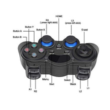 Load image into Gallery viewer, USB Wireless Gaming Controller Gamepad for PC/Laptop Computer(Windows XP/7/8/10) &amp; PS3 &amp; Android &amp; Steam - [Black] (Black)
