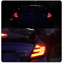 Load image into Gallery viewer, inginuity time LED Tail Lights For Honda Civic 10Th Gen Sedan 2016-2021 DRL Start Up Animation Sequential Indicator Rear Lamp Assembly (Not For Hatchback) (Black)
