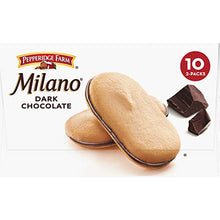 Load image into Gallery viewer, Pepperidge Farm Milano Cookies, Dark Chocolate, 2 Cookies per Pack, Packaging May Vary, 0.75 Ounce (Pack of 10)
