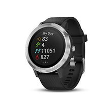 Load image into Gallery viewer, Garmin 010-01769-01 Vivoactive 3, GPS Smartwatch with Contactless Payments and Built-In Sports Apps, Black with Silver Hardware
