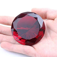 Load image into Gallery viewer, Red Crystal Glass Diamond Shaped Decoration, Big Ruby 60mm Jewel Paperweight (Please identify our brand Yarr Store)
