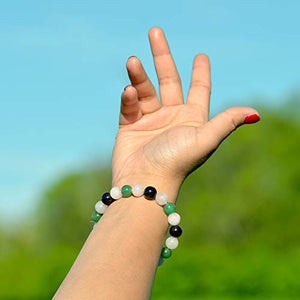 Triple Stone Ultimate Love Bracelet – Unconditional Love – Romance and Love Bracelet – Rose Quartz – Red Garnet – Green Aventurine – Natural Semi-Precious Gemstone Beaded Stretch Bracelet (10mm)